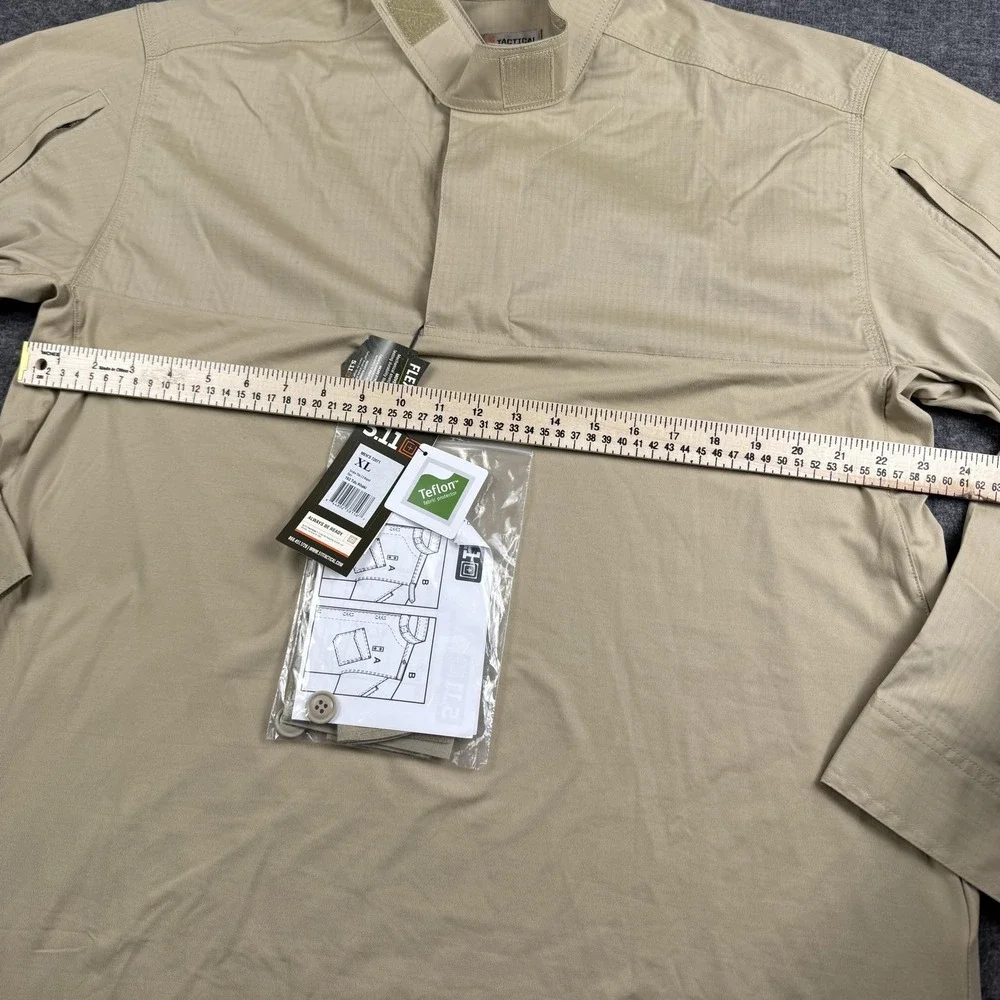 5.11 Tactical Shirt Mens XL Beige Stryke TDU Rapid LS Combat Military‎ Tactical